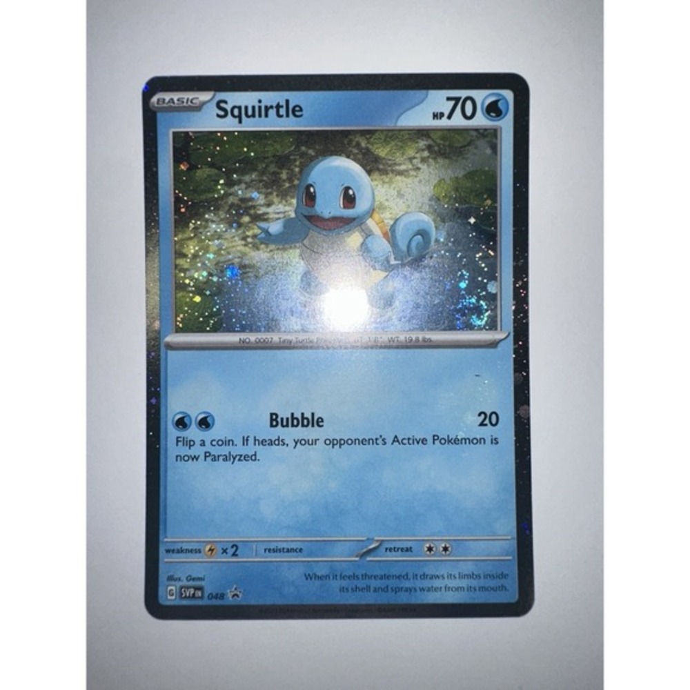 Squirtle 048 FART SWIRL🌀 (Cosmos Holo) Black‎ Star Promo Pokemon Holo Foil MP